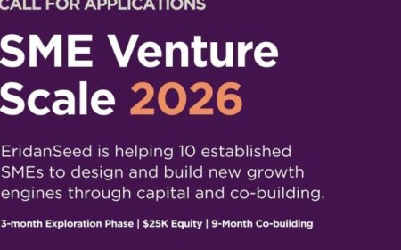 Call for Applications: EridanSeed SME Scale Programme 2026 | Up to $25,000 Funding & Hands-on Growth Support